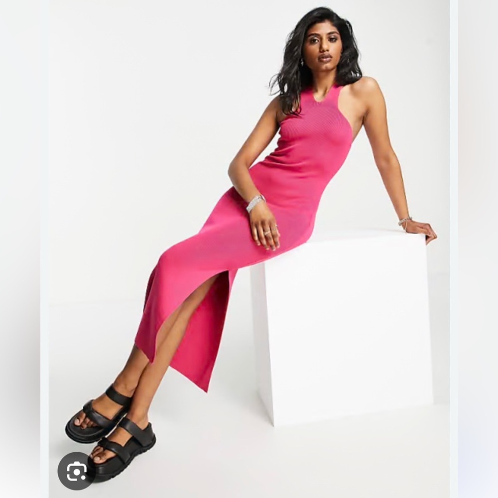 Topshop Knit Pink Dress